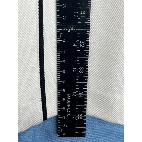 WHBM sleeveless white sheath dress with black piping, size 4P, EUC - Picture 9 of 11